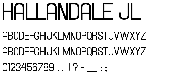 Hallandale JL font